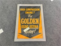 Goldon Esso Framed Sign