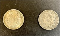 1896 AND 1901 AMERICAN MORGAN SILVER DOLLARS