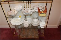 Shelf Lot; American Fostoria, Porcelains,