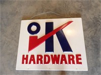OK Hardware Plastic Sign 43x34in.