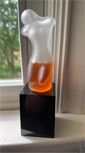 Sculpture by Jovan spray cologne, frosted glass,