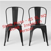 Threshold set of 2 high back dining chair