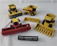 Set of New Holland diecast tractors