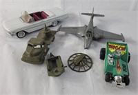 Toy cars and planes
