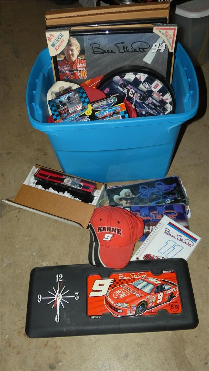 Large Lot of Bill Elliott / Nascar Pictures, Etc