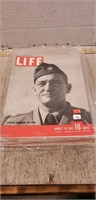 (6) Assorted WWII Era Life Magazines