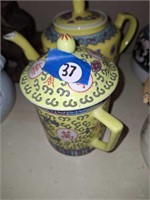 CUP & TEAPOT IN BRIGHT YELLOW