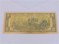 Two Dollar US gold Novelty Note