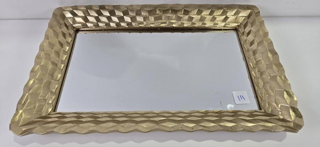 17-1/4" X 11-1/2" Gold Framed Mirror