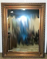 Large Gilt Beveled Wall Mirror