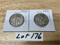 1940 & 1941 Walking Liberty Half Dollars