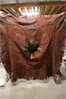 Vintage Quilted Tapestry/Shawl 70" x 66"