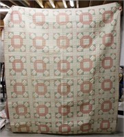 Vintage Handstitched Quilt 70" x 84"