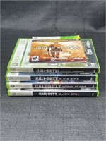 (5) XBOX 360 Call of Duty Games w/Cases