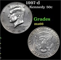 1997-d Kennedy Half Dollar 50c Grades GEM+ Unc