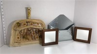 Random Lot Wall Art Mirrors Mail Holder Dust Pan