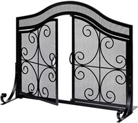 Fireplace Screen with Doors Large