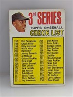 1967 Topps 3rd Series Checklist Willie Mays #191