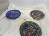 4 Fenton Collector Plates
