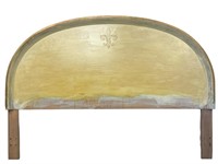Fleur De Lis Design Painted Wood King Headboard
