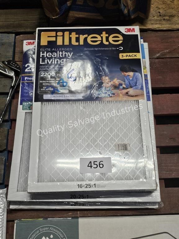 6ct asst filtrete air filters