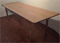 Vintage Mennonite Dining Table Large 2 drawer.