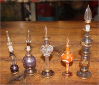 Egyptian Hand Blown Glass Perfume Bottles