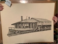 SKETCH OF CLINTON TRAIN DEPOT