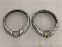 2 Metal Headlight Rings