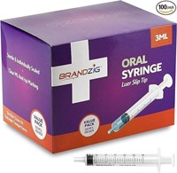 Brandzig 3ml Syringe - 100 Pack – Luer Slip Tip,