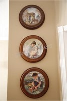 Wood Frame Collector Plates, Limoges, Knowles