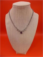 Rhinestone Amethyst Necklace