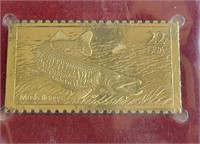1986 Muskellunge gold stamp