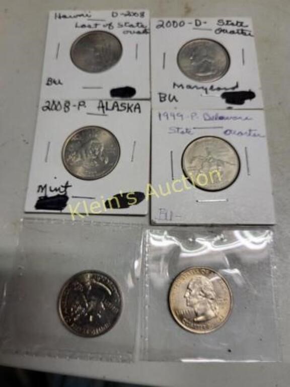 Statehood Quarters Coins Lot Of 6