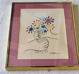 Picasso Print Bouquet Of Peace, Limited Edition