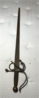 Antique Metal Sword - 39” overall . Blade 33”