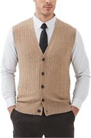SIZE : 4XL - KALLSPIN Men's Sweater Vest Wool