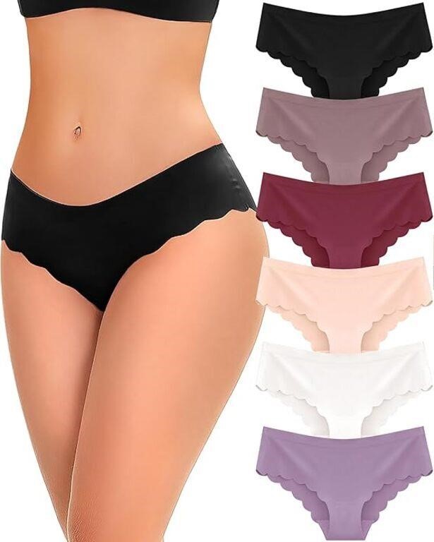 SIZE : S - FINETOO 6 Pack Seamless Underwear for