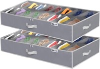 P3452  Underbed Shoe Organizer, Set of 2 - Gray