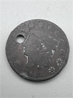 1831 Large Cent w/ Hole
