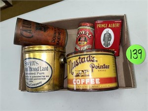 Assorted Advertising Tins