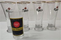 Vintage Carlsberg & Edil Pilsner Glasses