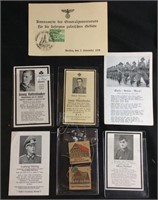 WW2 GERMAN MILTARY DEATH CARDS