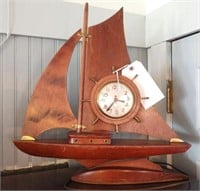 Vintage Teak Mid-Century Style figural sailboat