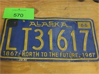 1966 ALASKA LICENSE PLATE