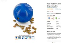 PetSafe SlimCat Cat Food Dispenser in Blue