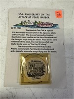 50TH ANN ON THE ATTACK AT PEARL HARBOR TOKEN