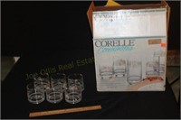 Corelle Glassware: (7) Tall Water Glasses 6” Tall
