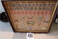 Vintage Framed Sampler