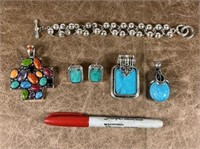 COSTUME JEWELRY COLLECTION - 3 PENDANTS WITH